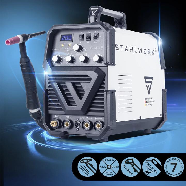 Actual product image Stahlwerk Welding machine AC DC Wig 200 ST IGBT with plasma cutter, fully equipped