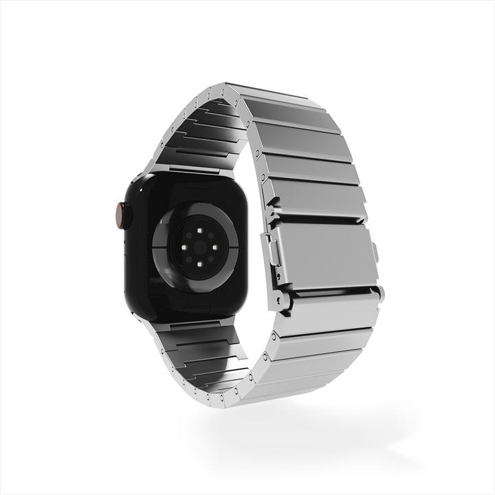 Produktbild Strap-it Smartwatch bandje - Geschikt voor Apple Watch luxe bandje - zilver - Horlogeband / Polsband (Titan)