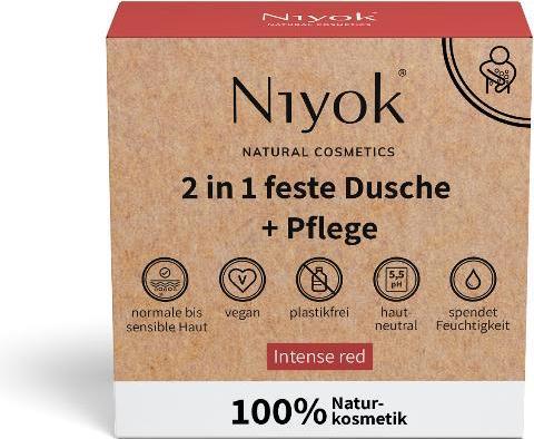 Produktbild Niyok Festes Duschmittel Intense Red 81 g