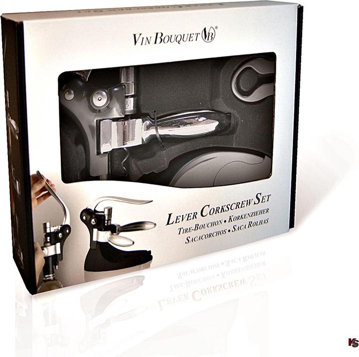 Image du produit VinBouquet Tire-bouchon à bras de levier (Set d'ouvre-bouteille)