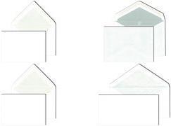Image du produit Mailmedia Enveloppe, doublure en soie, C6, colle humide blanche, rabat pointu, 80 g, blanc mat, gris soie- (C6, 1 x)