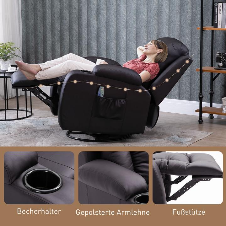 Produktbild Homcom Massagesessel mit Wippfunktion und Wärmefunktion