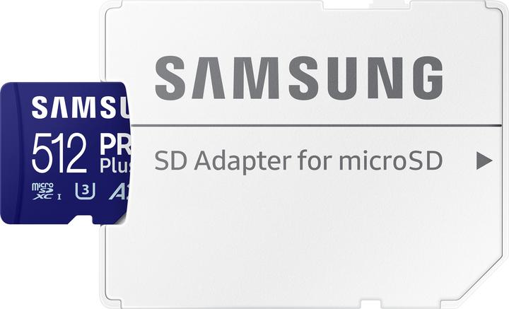 Actual product image Samsung PRO Plus (512 GB, microSDXC, U3, UHS-I)