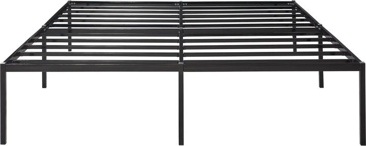 Actual product image En.Casa Metal bed Vårdö with mattress 180x200 cm black (180 x 200 cm)