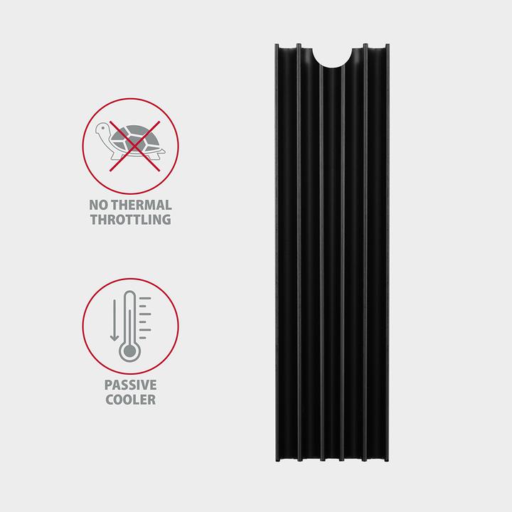 Produktbild Axagon CLR-M2L10 passiver M.2-SSD-Kühlkörper - 2280, 10 mm Höhe, Aluminium