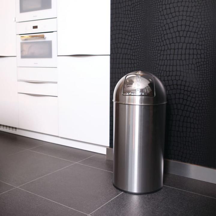 Produktbild EKO Schwingdeckeleimer Pushcan 40 Liter matt chrom (40 l)