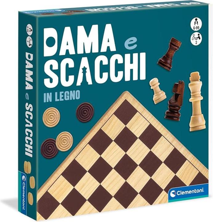 Actual product image Clementoni Wooden Chess and Checkers
