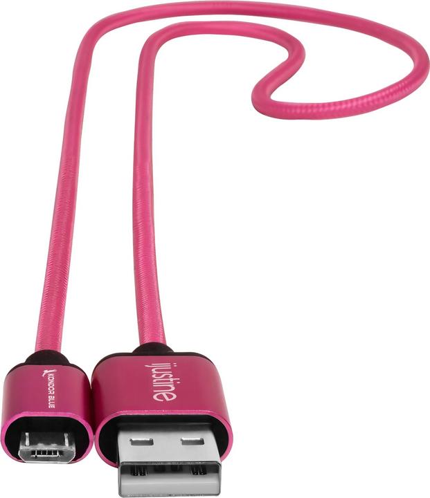 Produktbild Kondor Blue iJustine Pink USB A to Micro USB Fast Charging Data Cable (10") (0.76 m)