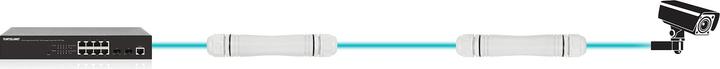 Actual product image Intellinet Ultra Long Range Outdoor Fast Ethernet PoE+ Extender Set