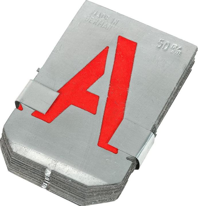 Actual product image Walkron Zinc stencil letters A-Z 26 pieces 50mm
