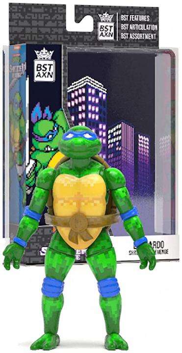 Actual product image The Loyal Subjects Tortues Ninja figurine BST AXN NES 8-Bit Leonardo Exclusive 13 cm