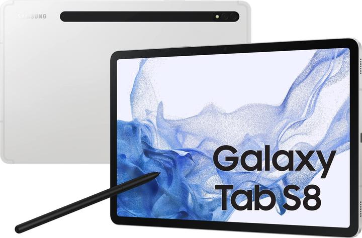 Produktbild Samsung Galaxy Tab S8 (5G, 11", 128 GB, Silver)