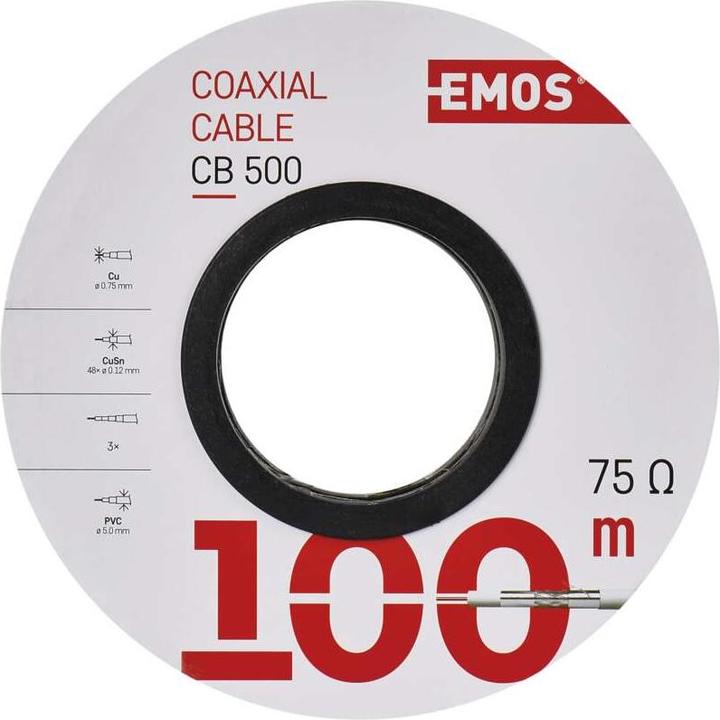 Actual product image Emos Coaxial cable CB500, 100m (Antenna cable)