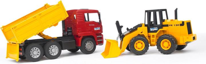 Actual product image Bruder Man dump truck with articulated wheel loader