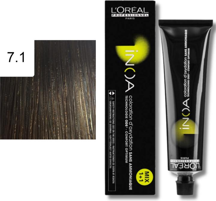 Produktbild L'Oréal Professionnel Inoa Haarfarbe (7,1 Mittelblond Asch)