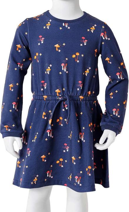 Actual product image VidaXL Children's dress navy blue 140,Material: 92 % cotton. 8 (140)