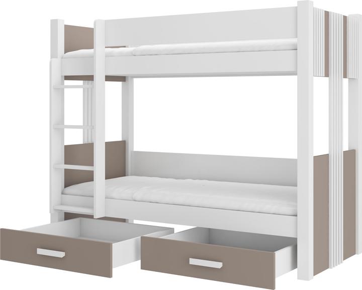 Image du produit ADRK Furniture Lit superposé double ARTA 180x80 (180 x 80 cm)