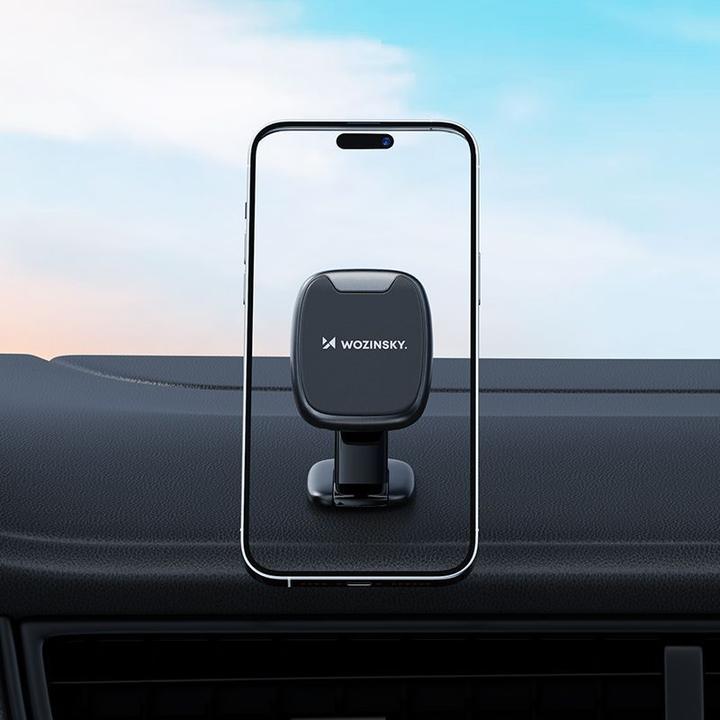 Actual product image Wozinsky WUMTD magnetic phone holder for car dashboard - black