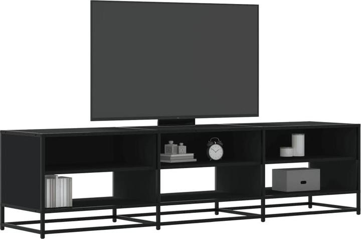 Actual product image VidaXL TV cabinet Lowboard TV cabinet TV table black wood-based material (180 x 40 x 46 cm)