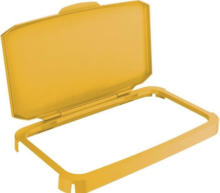 Actual product image Durable Hinged lid PP grey W510xD285mm suitable for waste bin 60 l food-safe (60 l)