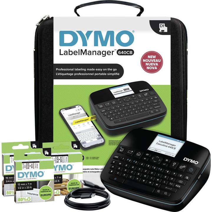 Produktbild Dymo LabelManager 640CB 6/9/12/19/24mm D1-Bänder QWZ Value P