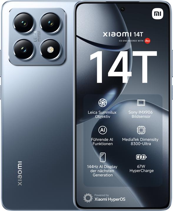 Xiaomi 14T (256 GB, Titan Blue, 6.67", Dual SIM, 50 Mpx, 5G)