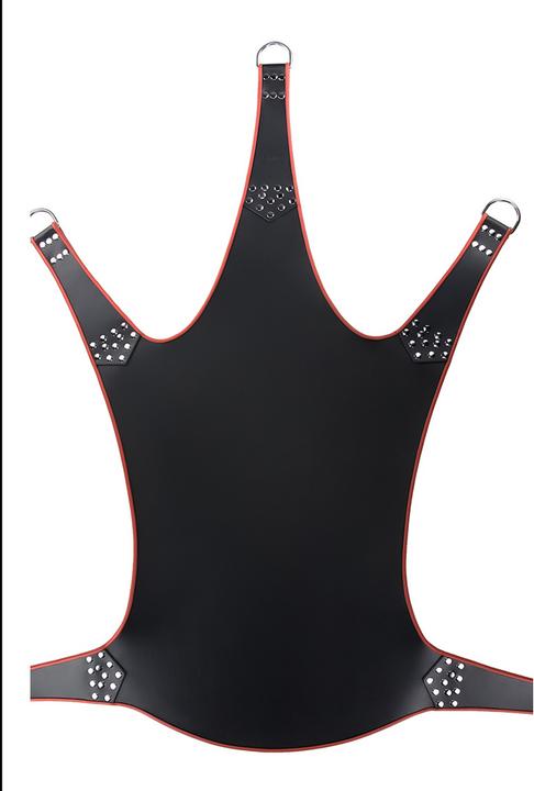 Actual product image Mr. Sling Leather sling with Red piping - 5 points - Black
