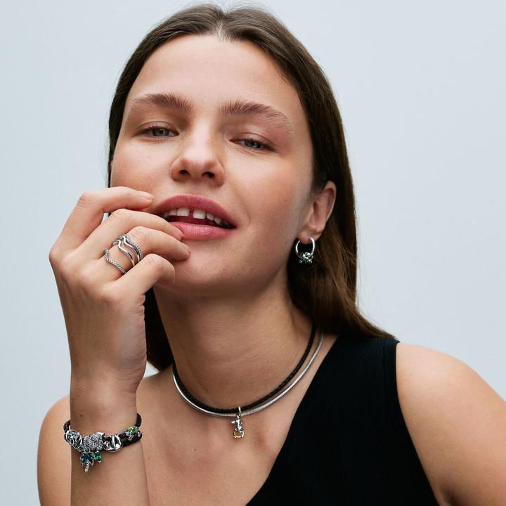 Immagine prodotto Pandora Moments - Bracciale doppio in pelle intrecciata marrone (38 cm)