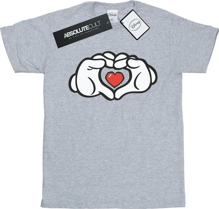 Immagine prodotto Disney Mickey Mouse Heart Hands Maglietta Ampia Donna (S)