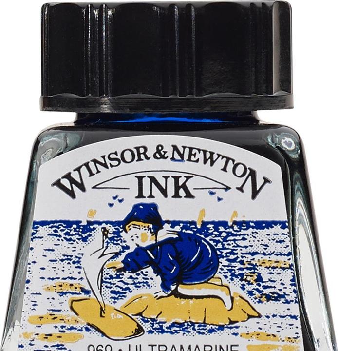 Actual product image Winsor & Newton Drawing Ink 14ml Ultramarine 660 (Blue)