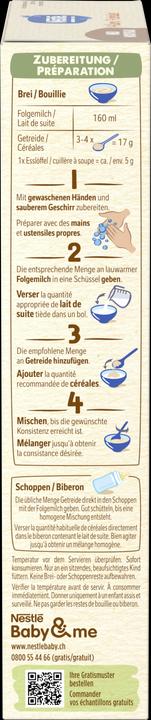 Nährwerte und Zutaten Nestlé 4-Korn (180 g)