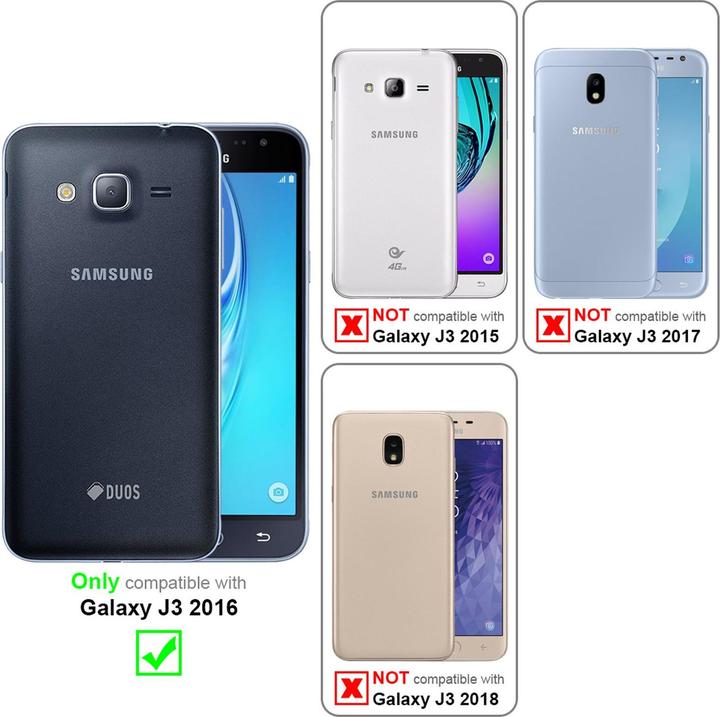 Produktbild Cadorabo Book mit Standfunktion Cover (Samsung Galaxy J3)
