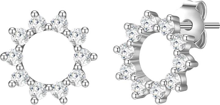 Image du produit Glanzstücke München Femme Fleur/Cercle argent sterling zirconium argent - 31600 (Argent Sterling)