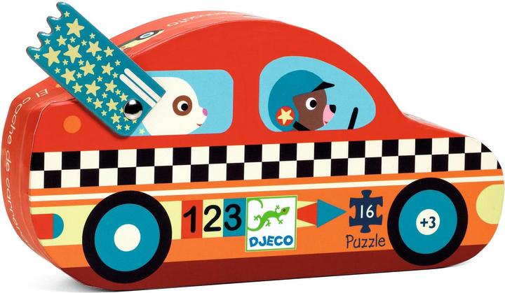Actual product image Djeco Race car (16 pieces)
