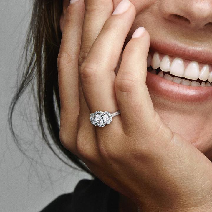 Image du produit Pandora Bague Three Stone Vintage (56, Argent 925)