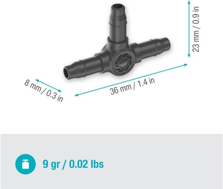 Produktbild Gardena T-Stück 4,6 mm (Tropfbewässerung Verbinder + Abzweiger)
