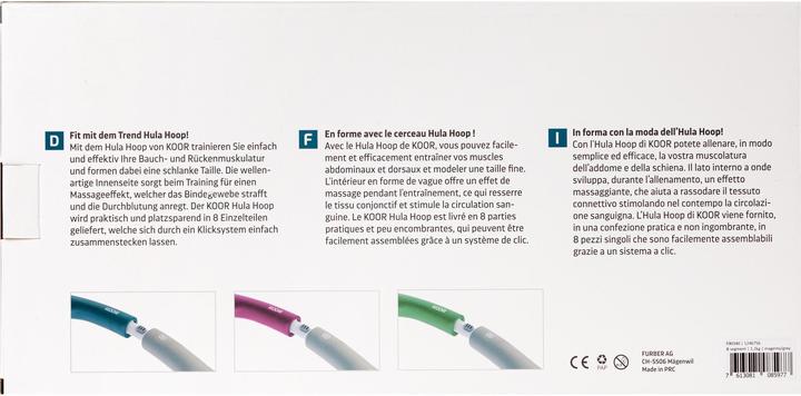 Image du produit Koor Hula Hoop Reifen (100 cm, 1200 g)