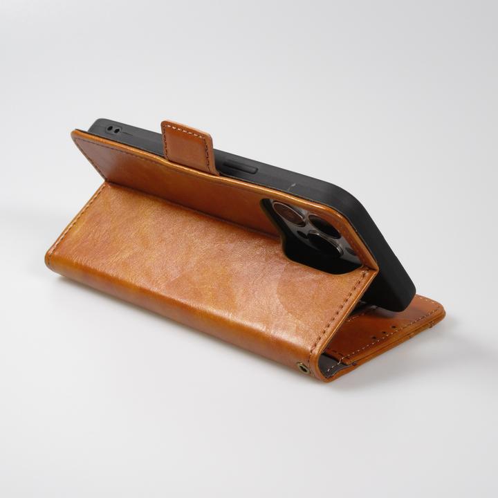 Produktbild PhoneLook Leder Tasche Flip Wallet mit Akzentstreifen & Kartenhalter (Apple iPhone 13)