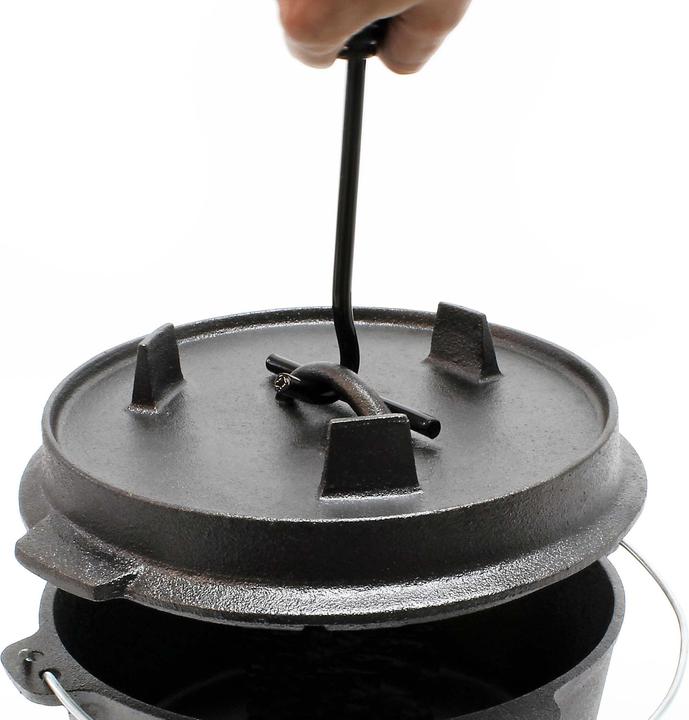Produktbild Wiltec Dutch Oven 3l Untersetzer Deckelheber Kochtopf Gusseisen Feuertopf Schmortopf