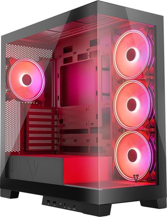 Actual product image Modecom Computer housing Volcano SPACE APEX ARGB MIDI USB 3.0 X 2 CYPE-C (mATX, Mini-ITX)
