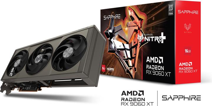 Produktbild Sapphire Radeon RX9060XT Nitro+ GAMING OC 16GBGDDR6 HDMI DP (16 GB)