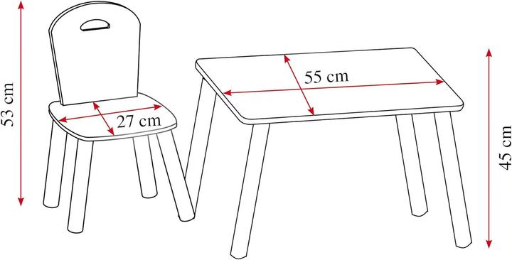 Image du produit Kesper Table pour enfants avec 2 chaises (Groupe de sièges pour enfants)