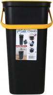 Image du produit Tontarelli poubelle fashion avec anse 24l jaune/noir (24 l)