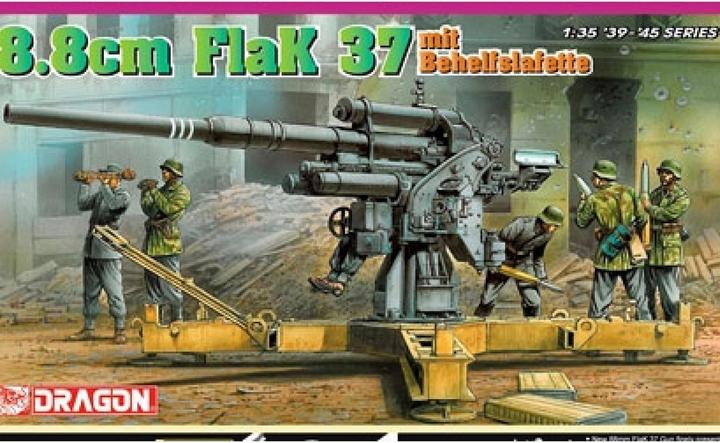 Actual product image 1:35 Flak 37 with auxiliary mount 88mm