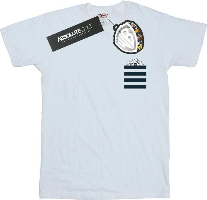 Actual product image Looney Tunes Mens Taz Stripes Faux Pocket T-Shirt (XL)