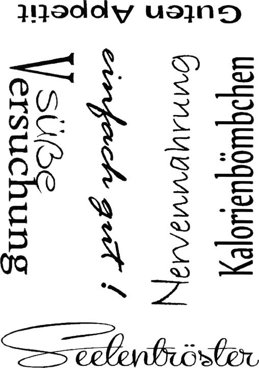 Produktbild Efco Clear Stempel-Set "Guten Appetit", ca. 7,4x10,5cm