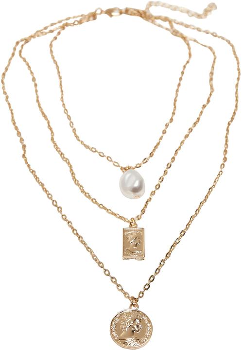 Urban Classics Layering Pearl Basic Necklace (50% Eisen, 50% Zink)