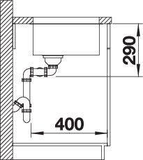Immagine prodotto Blanco Andano 400/400-U (Lavello sottopiano, 44 cm, 86.50 cm)