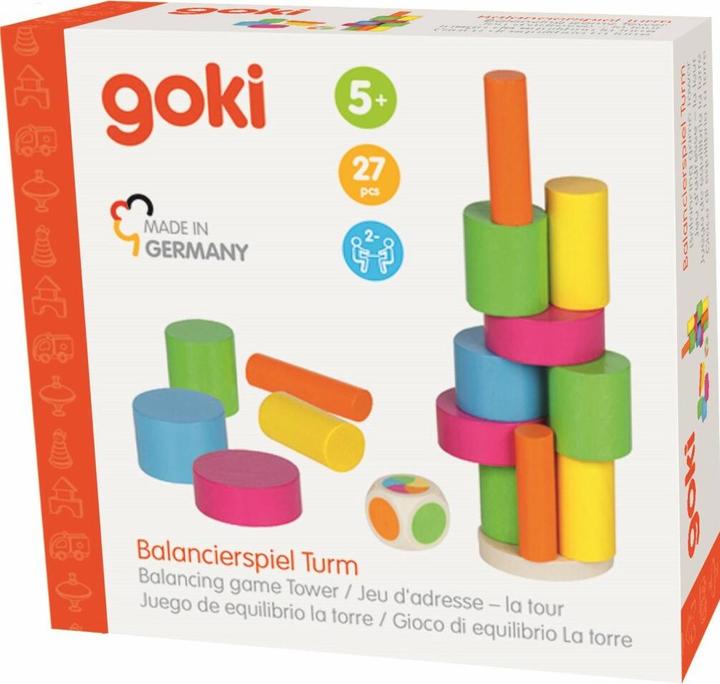 Actual product image Goki Balancing game tower (German, French, Italian, English)