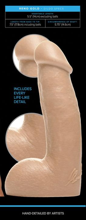 Actual product image Fleshlight Fleshjack Boys - Reno Gold Dildo